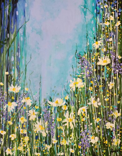 Enchanted - Joy-bringers - Daisies by Karnish Art, Painting for Sale on Singulart