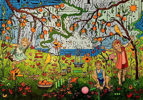 Abundance - In Joy and Delight van Karnish Art, Schilderij te koop op Singulart