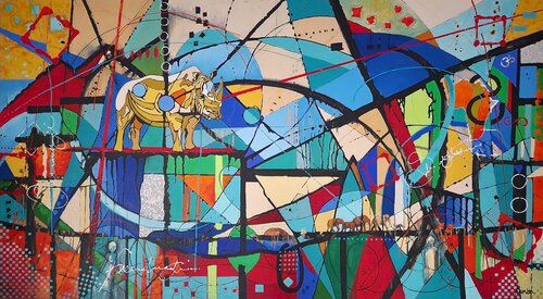 The Guardians - Out of Africa van Karnish Art, Schilderij te koop op Singulart