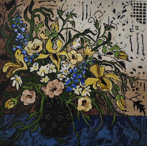Iris Inspiration van Karnish Art, Schilderij te koop op Singulart