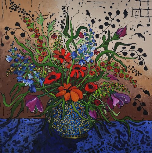 Bouquet of Beauty for you van Karnish Art, Schilderij te koop op Singulart