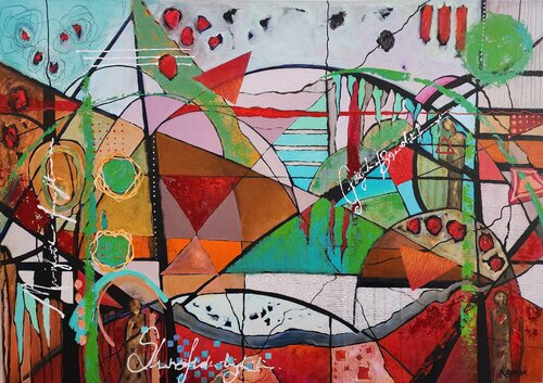 You are my Autumn and my Spring - Large artwork van Karnish Art, Schilderij te koop op Singulart