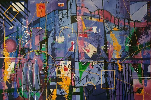 Guardians of the Blues di Karnish Art, Pittura in vendita su Singulart