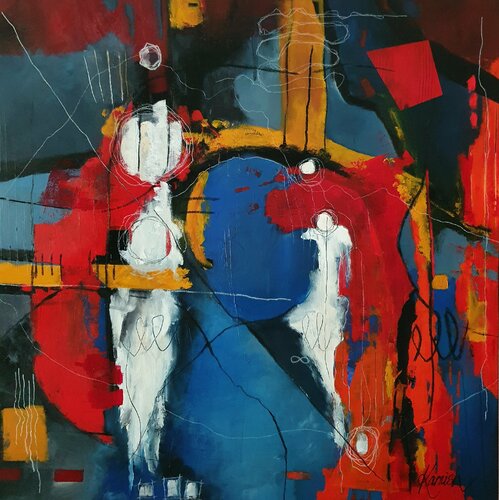 Interconnected Dance par Karnish Art, Peinture en vente sur Singulart