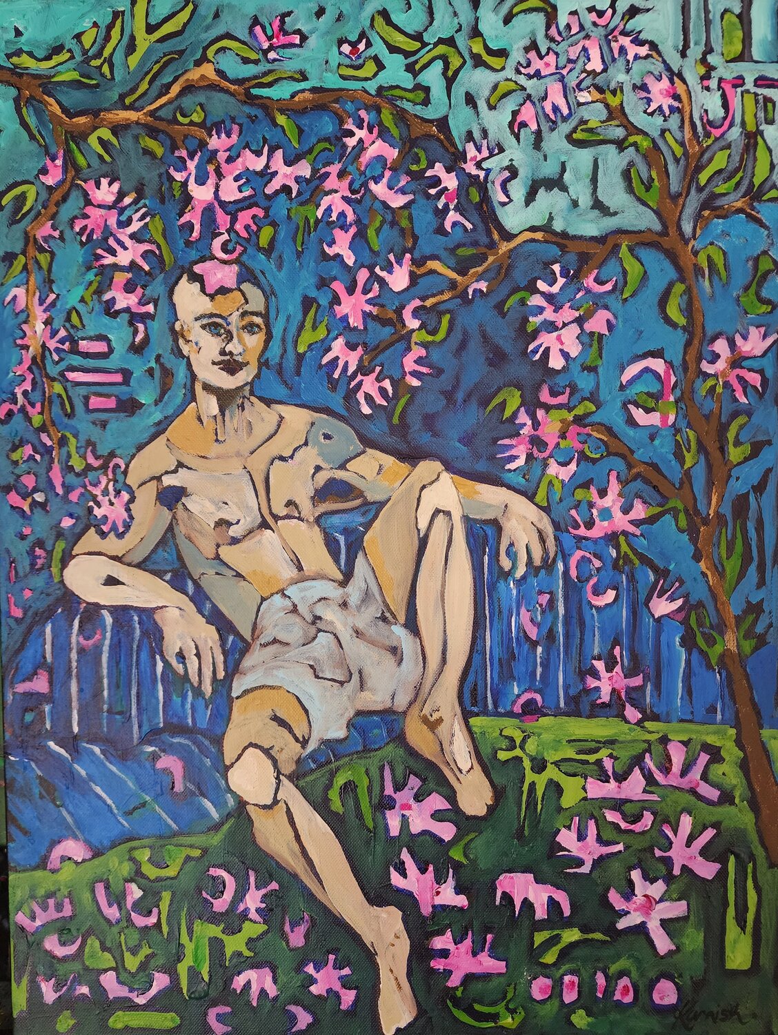 The Blue Picnic Blanket Karnish Art