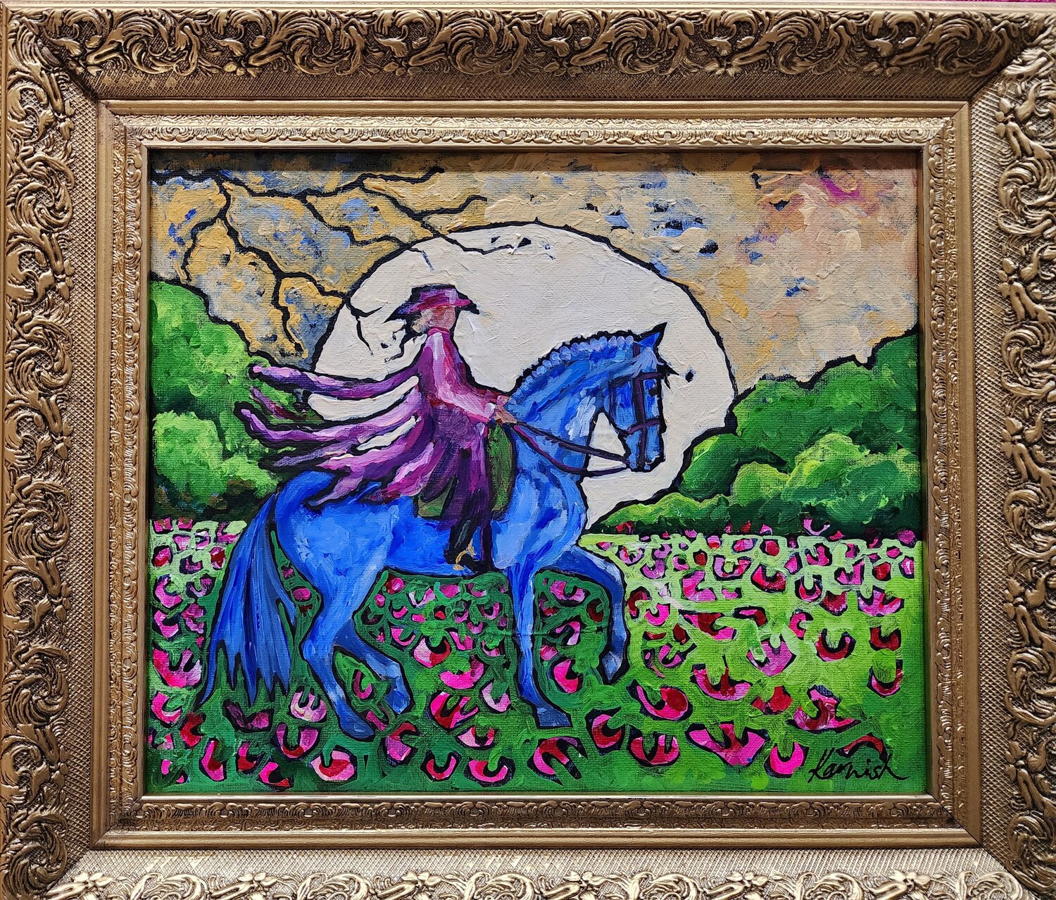BLUE - Peaceful Pursuit Karnish Art