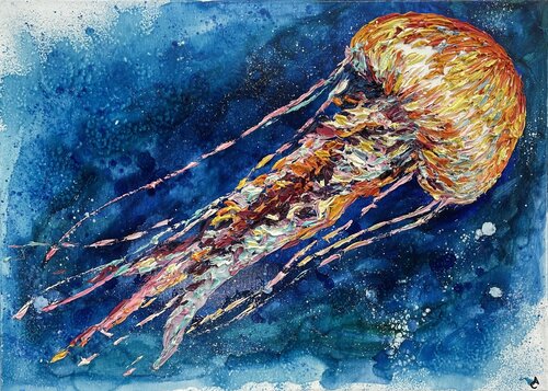 Fish by Anna Clark (2021) : Painting Acrylic, Oil on Canvas