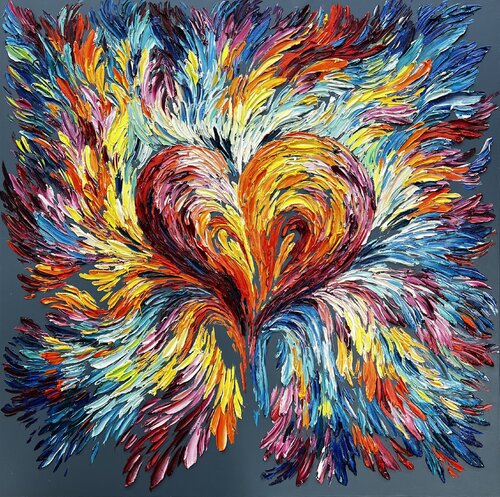 Exploding Heart by Anna Clark, Painting for Sale on Singulart