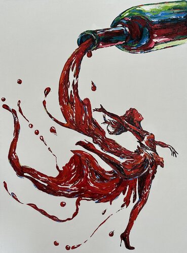 Merlot Woman von Anna Clark, Malerei kaufen auf Singulart