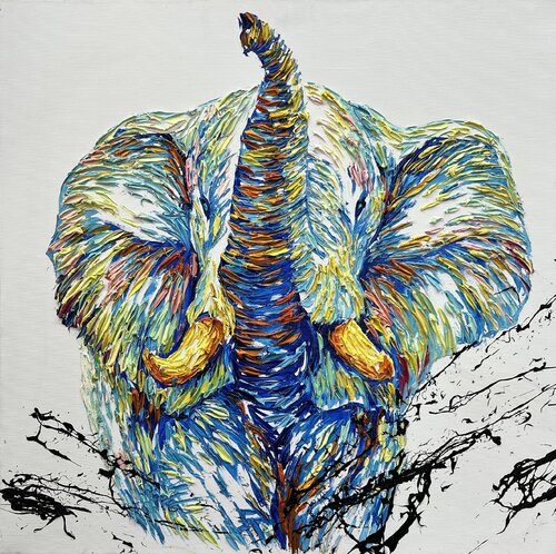 Elephant by Anna Clark, Painting for Sale on Singulart