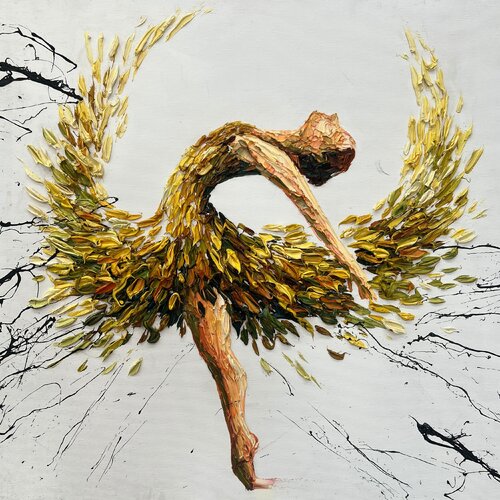Golden Ballerina von Anna Clark, Malerei kaufen auf Singulart