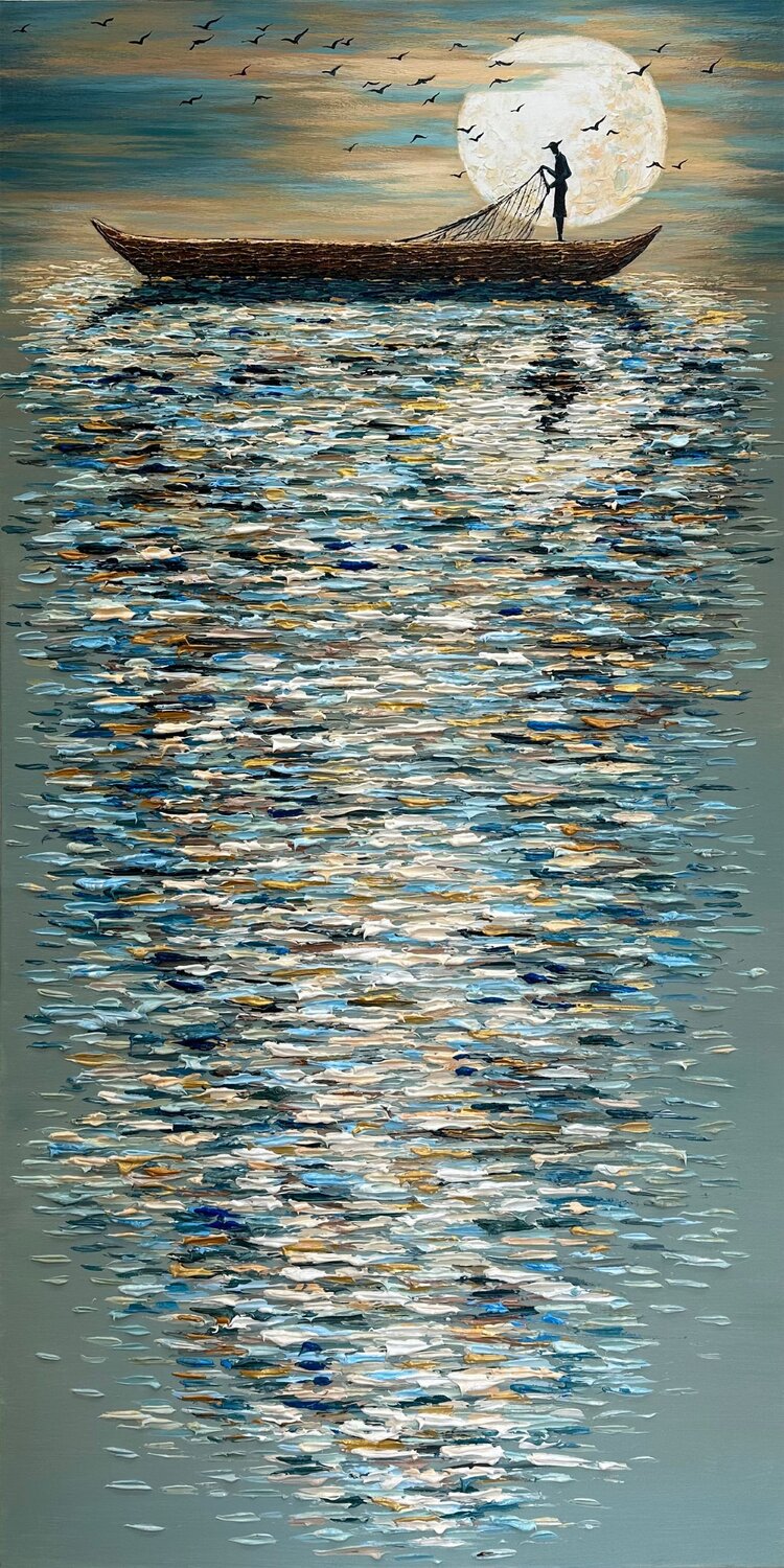 Moonlit Fisherman Anna Clark