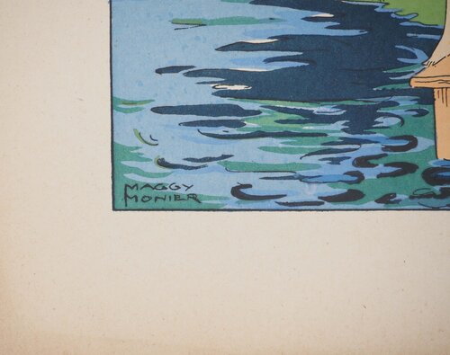 Art Déco : Le plongeon, c von Maggy Monier, Druck kaufen auf Singulart
