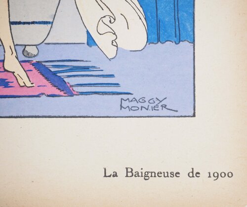Art Déco : La baigneuse de 1900, c van Maggy Monier, Afdruk te koop op Singulart