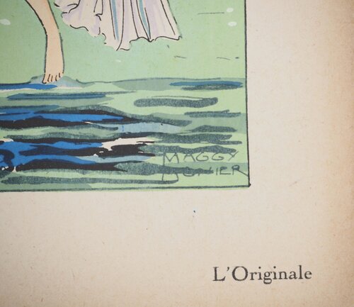 Art Déco : Baignade en extérieure, c von Maggy Monier, Druck kaufen auf Singulart