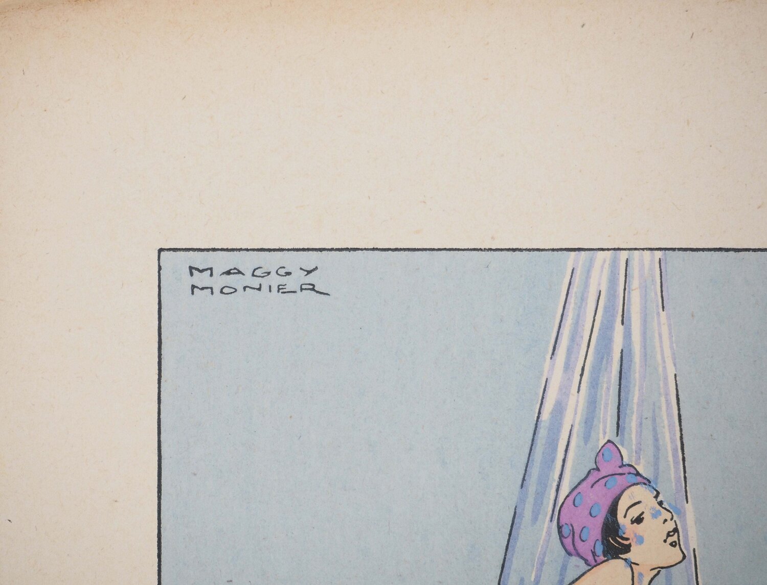 Art Déco : La douche froide, c Maggy Monier Druck zu verkaufen