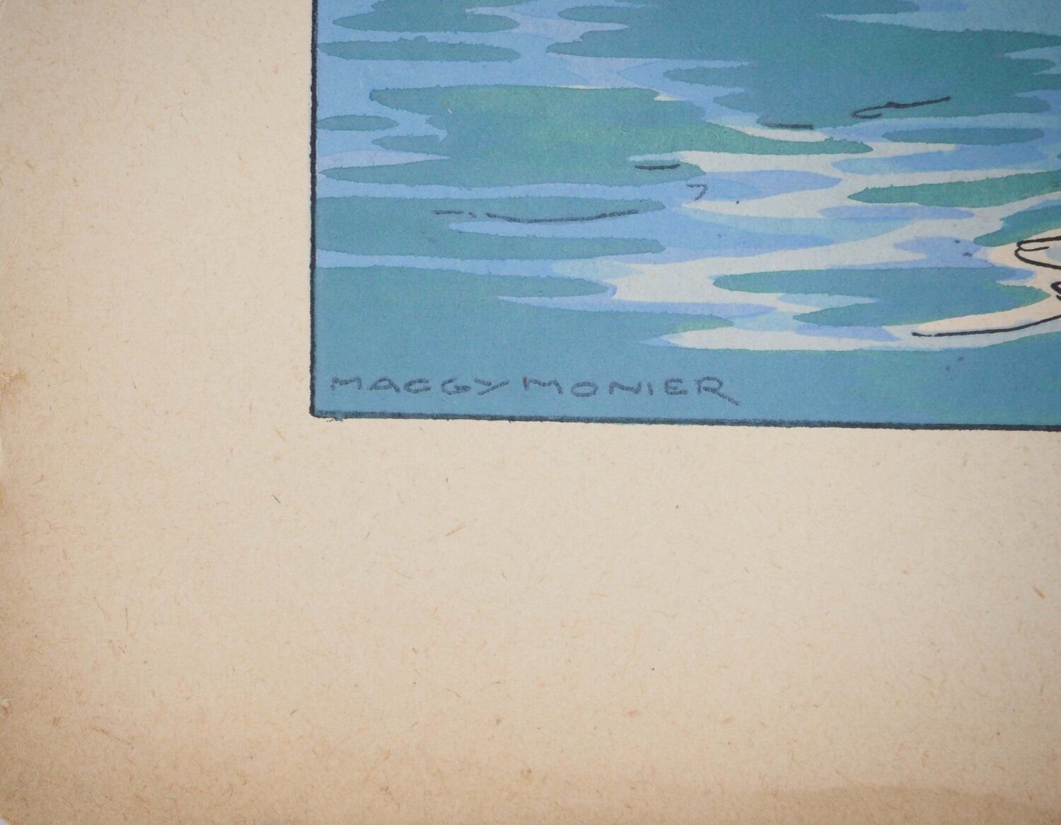 Art Déco : Claudine à la mer, c Maggy Monier Druck zu verkaufen