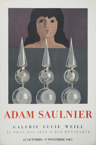 La femme au portail van Adam Saulnier, Afdruk te koop op Singulart