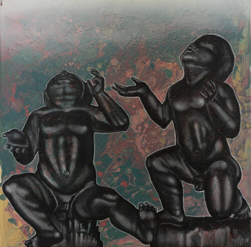 Romulus und Remus par Armin Maier, Peinture en vente sur Singulart