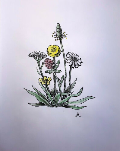 Fantasieblume par Armin Maier, Peinture en vente sur Singulart