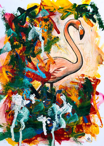 Flamingo di Armin Maier, Pittura in vendita su Singulart
