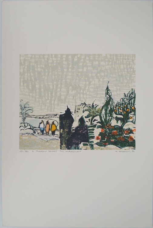 Jardin niçois et vue sur la Promenade des Anglais Georges Roudneff