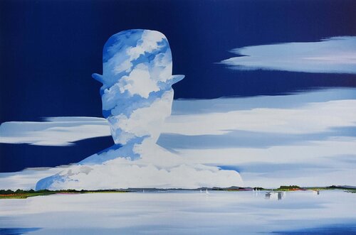 Hommage à Magritte von DENOEL, Druck kaufen auf Singulart