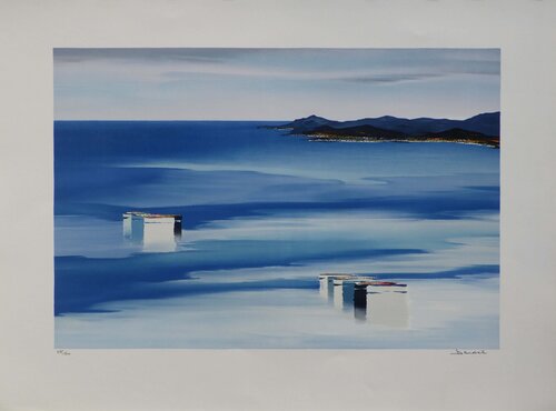Lac Léman au petit matin by DENOEL, Print for Sale on Singulart