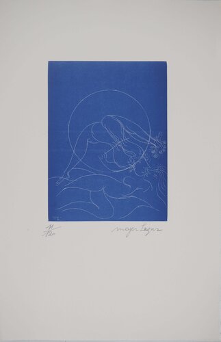 Les amants célestes, Gravure originale signée von Meyer Lazar, Druck kaufen auf Singulart