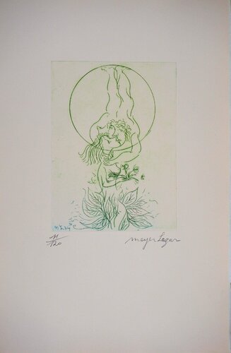 Le plus doux baiser, Gravure originale signée von Meyer Lazar, Druck kaufen auf Singulart