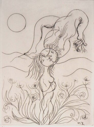 Cantique des Cantiques, Amoureux dans un champ de roses par Meyer Lazar, Édition en vente sur Singulart