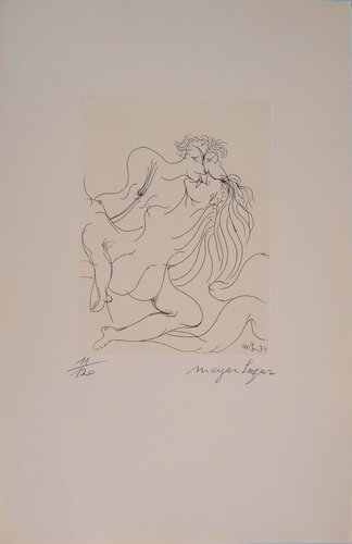 Amour renversant, Gravure originale signée by Meyer Lazar, Print for Sale on Singulart