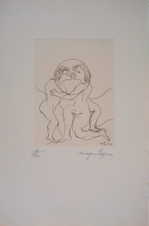 Passion, Je ne vois que toi, Gravure originale signée Meyer Lazar
