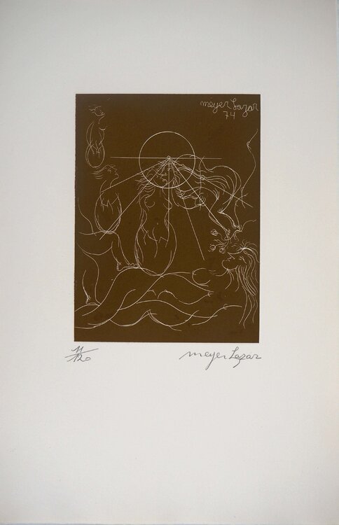 L'Amour comme seul horizon, Gravure originale signée Meyer Lazar