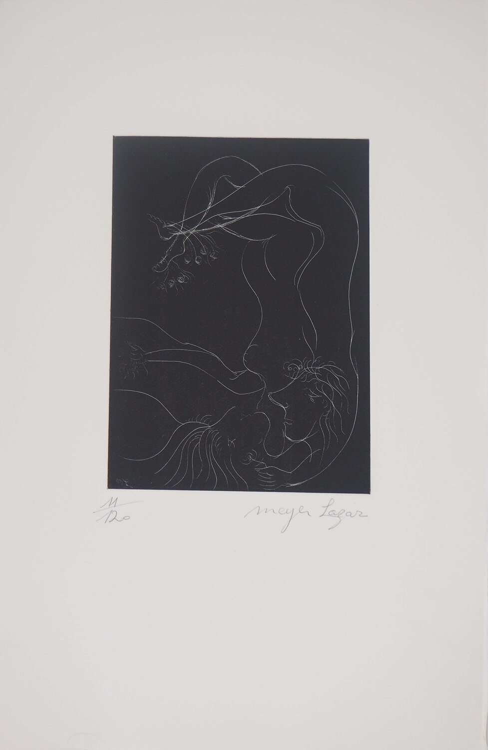 Couple d’Acrobates, Gravure originale signée Meyer Lazar Stampa in vendita