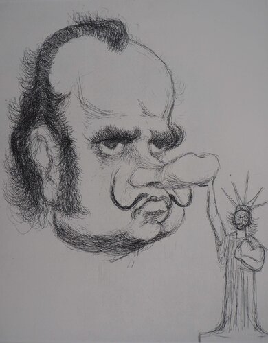 Dali en Richard Nixon von Louis Mitelberg, Druck kaufen auf Singulart