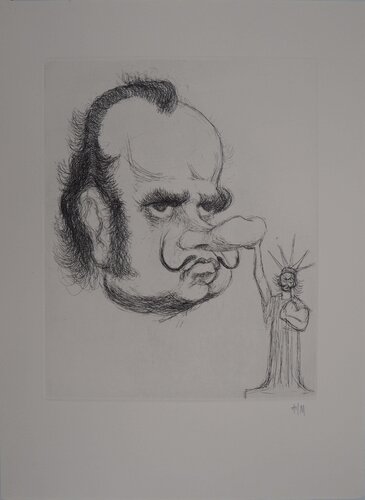 Dali en Richard Nixon de Louis Mitelberg, Impresión a la venta en Singulart