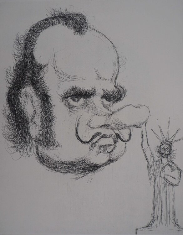 Dali en Richard Nixon Louis Mitelberg