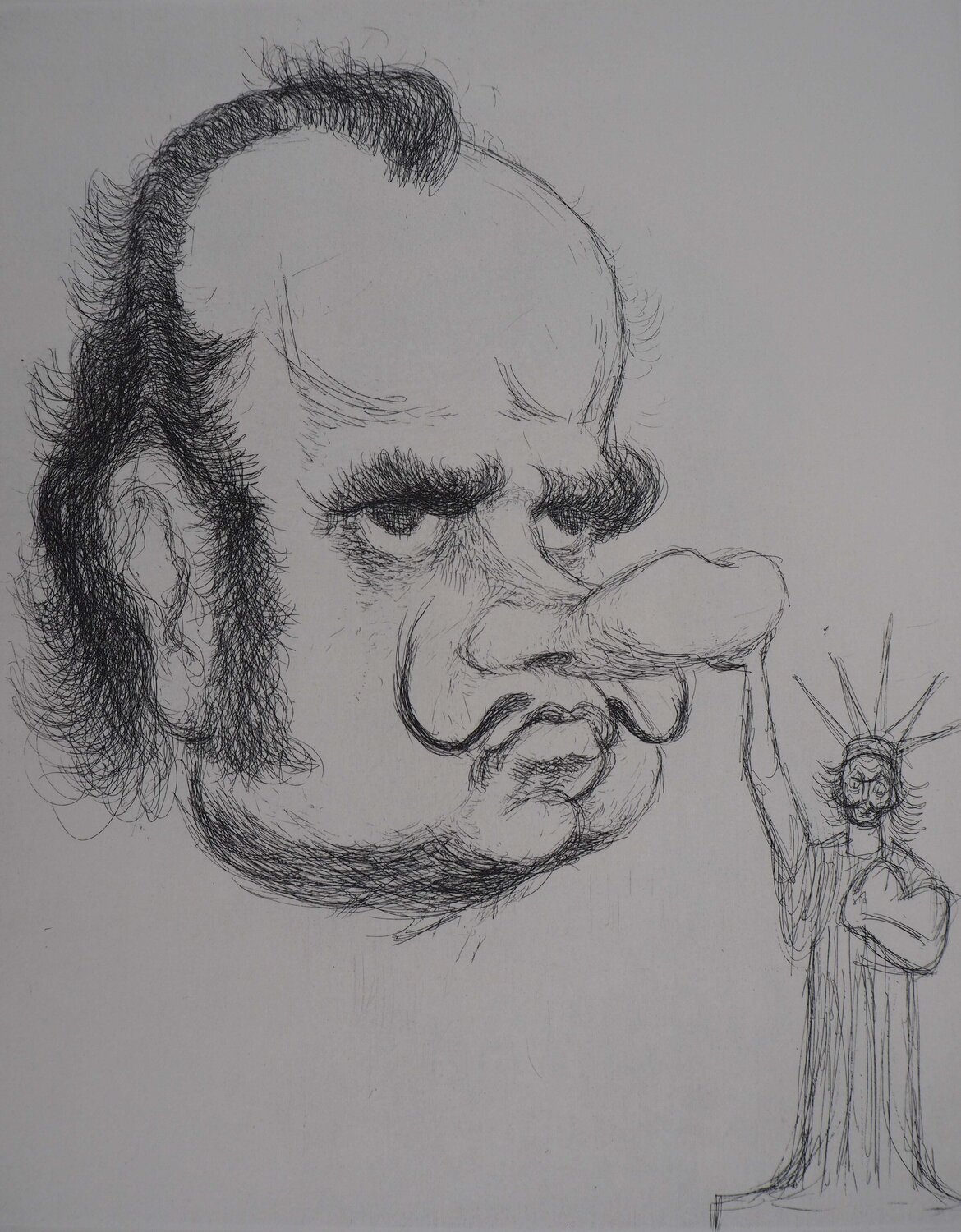 Dali en Richard Nixon Louis Mitelberg Druck zu verkaufen