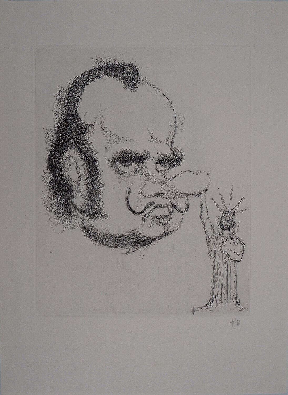 Dali en Richard Nixon Louis Mitelberg Print for sale