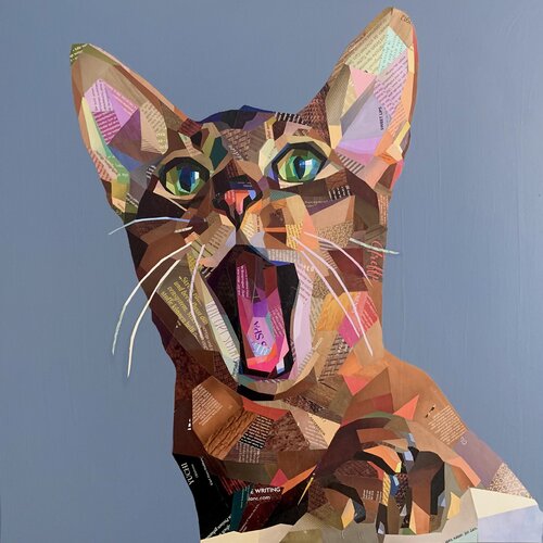 Lazy cat by Bianca Chyczy, Other Media for Sale on Singulart