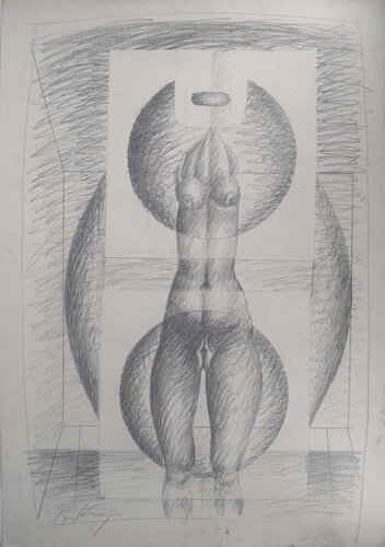 Figure féminine érotique  by Franz Priking, Drawing for Sale on Singulart
