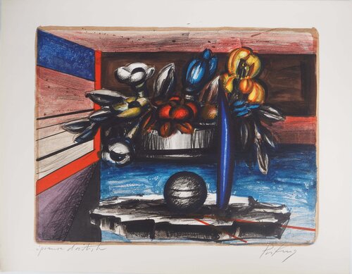 Nature morte à la sphère, Lithographie originale signée von Franz Priking, Druck kaufen auf Singulart