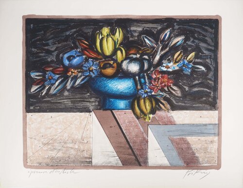 Bouquet fantastique, Lithographie originale signée von Franz Priking, Druck kaufen auf Singulart