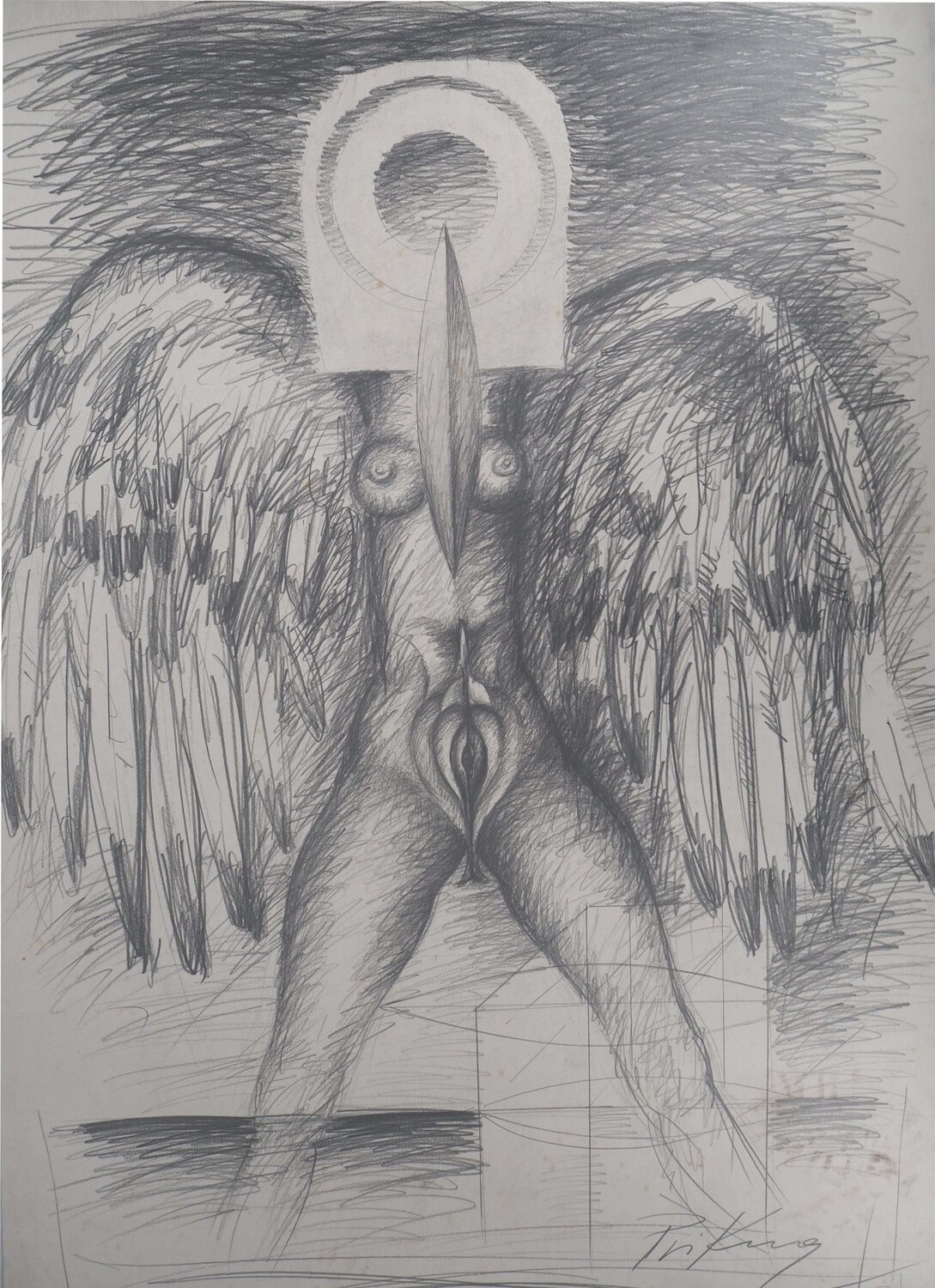 Créature érotique  Franz Priking Dibujo en venta