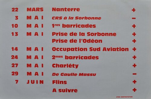 Calendrier de la lutte de MAI 68 (Affiches), Impresión a la venta en Singulart
