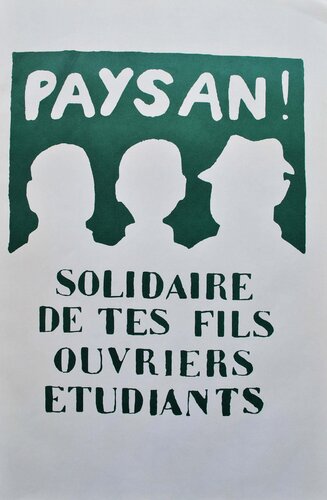 Paysans ! Solidaires de tes fils ouvriers édudiants by MAI 68 (Affiches), Print for Sale on Singulart