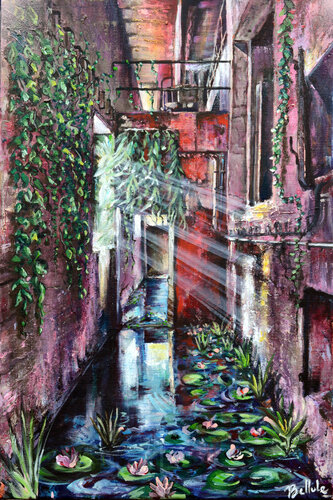 Memory of a Red Wall di Bellule Art, Pittura in vendita su Singulart