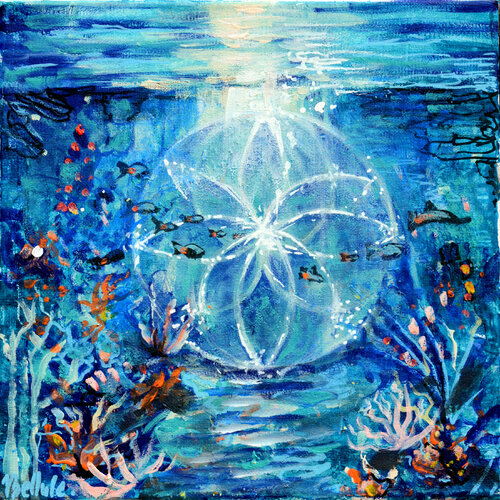 Portail Aquatique di Bellule Art, Pittura in vendita su Singulart