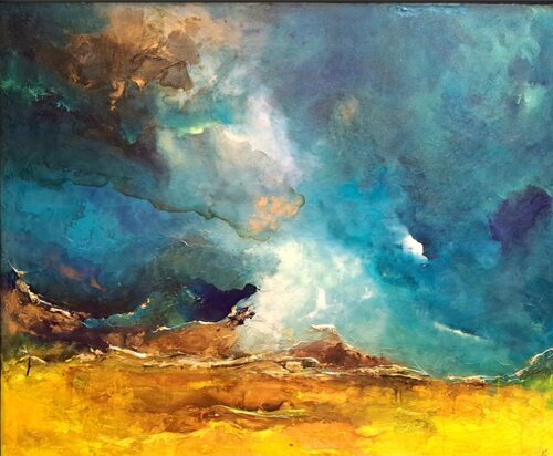 Colza d'or van Carole Fournier, Schilderij te koop op Singulart